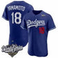 Los Angeles Dodgers #18 Yoshinobu Yamamoto Royal 2025 World Series Limited Stitched Baseball Jersey