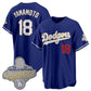 Los Angeles Dodgers #18 Yoshinobu Yamamoto Royal 2026 Alternate Gold Collection Stadium Stitched Baseball Jersey