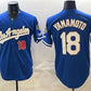 Los Angeles Dodgers #18 Yoshinobu Yamamoto Royal 2026 Gold Collection 9x & B2B Champs Patch Stitched Baseball Jersey