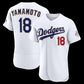 Los Angeles Dodgers #18 Yoshinobu Yamamoto White 2026 Gold Collection Authentic Stitched Baseball Jersey