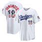 Los Angeles Dodgers #18 Yoshinobu Yamamoto White USA 250 Fourth of July Home Stadium Jersey