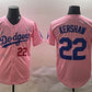 Los Angeles Dodgers #22 Clayton Kershaw Pink 2025 Tokyo Series Limited Stitched Baseball Jersey