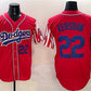 Los Angeles Dodgers #22 Clayton Kershaw Red Limited Stitched Baseball Jersey