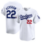 Los Angeles Dodgers #22 Clayton Kershaw White 2024 World Series Champions Home Limited Stitched Baseball Jersey