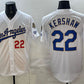 Los Angeles Dodgers #22 Clayton Kershaw White 2026 Gold Collection 9x & B2B Champs Patch Stitched Baseball Jersey