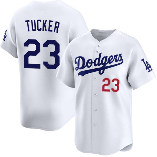 Los Angeles Dodgers #23 Kyle Tucker White 2026 Home Limited Stitched Baseball Jersey