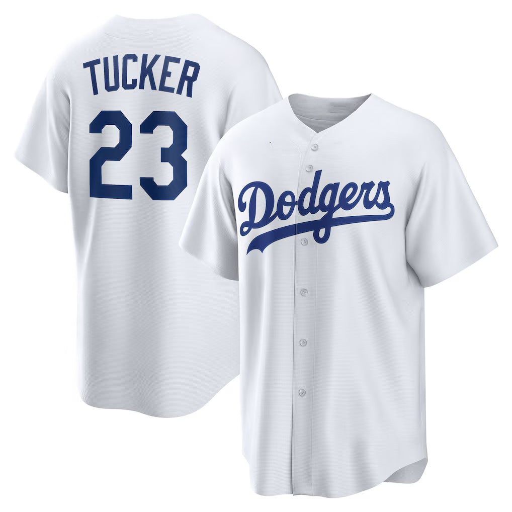 Los Angeles Dodgers #23 Kyle Tucker White Home Replica Stitched Baseball Jersey