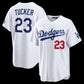 Los Angeles Dodgers #23 Kyle Tucker White Home Stadium Stitched Baseball Jersey
