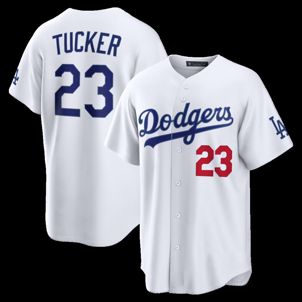 Los Angeles Dodgers #23 Kyle Tucker White Home Stadium Stitched Baseball Jersey