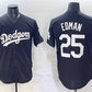 Los Angeles Dodgers #25 Tommy Edman Black Stitched Baseball Jersey