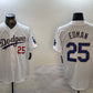 Los Angeles Dodgers #25 Tommy Edman White Gold Home Limited Stitched Baseball Jersey