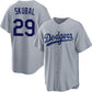 Los Angeles Dodgers #29 Tarik Skubal Gray Cool Base Stitched Baseball Jersey