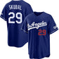 Los Angeles Dodgers #29 Tarik Skubal Royal Alternate Stadium Stitched Baseball Jersey