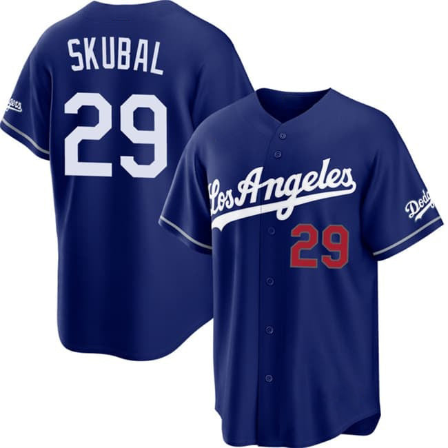 Los Angeles Dodgers #29 Tarik Skubal Royal Alternate Stadium Stitched Baseball Jersey