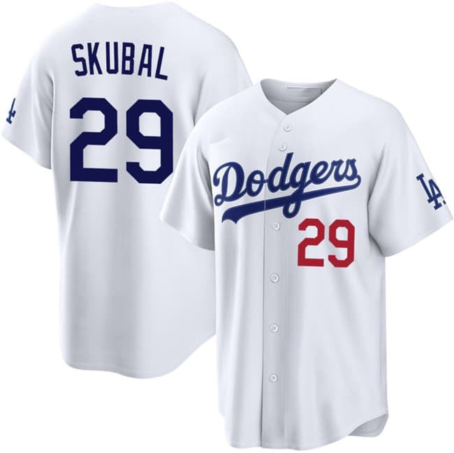 Los Angeles Dodgers #29 Tarik Skubal White 2026 Home Limited Stitched Baseball Jersey