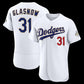 Los Angeles Dodgers #31 Tyler Glasnow White 2026 Gold Collection Authentic Stitched Baseball Jersey
