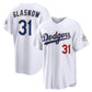 Los Angeles Dodgers #31 Tyler Glasnow White 2026 Gold Collection Stadium Stitched Baseball Jersey