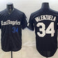Los Angeles Dodgers #34 Fernando Valenzuela Black 2025 World Series Champions Patch 'Gothic Edition' Vapor Premier Limited Stitched Baseball Jersey