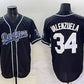 Los Angeles Dodgers #34 Fernando Valenzuela Black Fashion Stitched Baseball Jersey