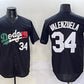 Los Angeles Dodgers #34 Fernando Valenzuela Black Mexico Flag Cool Base Stitched Baseball Jersey