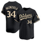 Los Angeles Dodgers #34 Fernando Valenzuela Black 'Halloween Mummy Edition' Premier Limited Jersey - Stitched Baseball Jersey