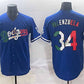 Los Angeles Dodgers #34 Fernando Valenzuela Blue Mexico Stitched Baseball Jerseys