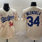 Los Angeles Dodgers #34 Fernando Valenzuela Cream 2025 Tokyo Series Limited Stitched Baseball Jersey