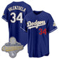 Los Angeles Dodgers #34 Fernando Valenzuela Royal 2026 Alternate Gold Collection Stadium Stitched Baseball Jersey