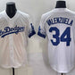 Los Angeles Dodgers #34 Fernando Valenzuela White City Connect Cool Base Stitched Baseball Jersey
