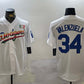 Los Angeles Dodgers #34 Fernando Valenzuela white Authentic Collection Stitched Baseball Jersey