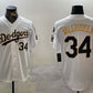 Los Angeles Dodgers #34 Toro Valenzuela White Gold 2024 World Series With Fernando Memorial Patch Limited Stitched Baseball Jerseys