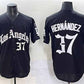 Los Angeles Dodgers #37 Teoscar Hernández Black 2025 LA Gothic Style With Fernando Patch Vapor Premier Limited Stitched Baseball Jersey