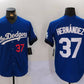 Los Angeles Dodgers #37 Teoscar Hernández Blue Cool Base Stitched Baseball Jersey