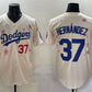 Los Angeles Dodgers #37 Teoscar Hernández Cream 2025 Tokyo Series Limited Stitched Baseball Jersey