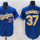 Los Angeles Dodgers #37 Teoscar Hernández Royal 2025 Gold Collection Limited Stitched Baseball Jersey