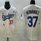 Los Angeles Dodgers #37 Teoscar Hernandez White 2025 Tokyo Series Limited Stitched Baseball Jersey