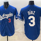 Los Angeles Dodgers #3 Edwin D¨ªaz Royal Alternate Stadium Stitched Baseball Jersey