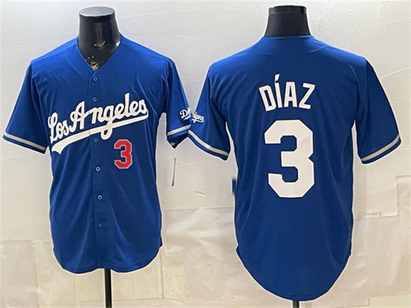 Los Angeles Dodgers #3 Edwin D¨ªaz Royal Alternate Stadium Stitched Baseball Jersey