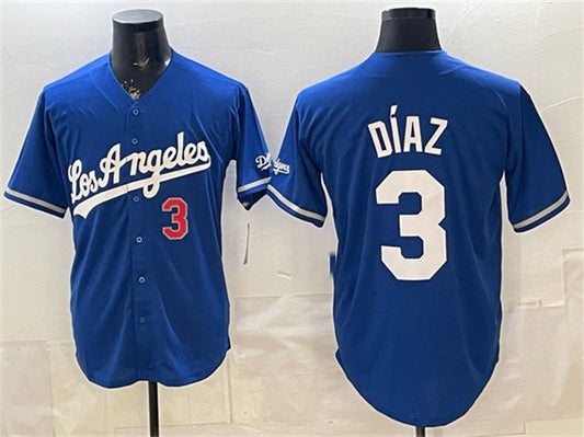 Los Angeles Dodgers #3 Edwin D¨ªaz Royal Alternate Stadium Stitched Baseball Jersey