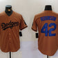 Los Angeles Dodgers #42 Jackie Robinson Olive Cool Base Limited Stitched Baseball Jersey