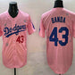 Los Angeles Dodgers #43 Anthony Banda Pink 2025 Tokyo Series Limited Baseball Jersey