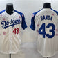 Los Angeles Dodgers #43 Anthony Banda White Royal 2025 Tokyo Series Limited Stitched Baseball Jersey