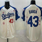 Los Angeles Dodgers #43 Anthony Banda White Royal 2025 Tokyo Series Limited Stitched Baseball Jersey