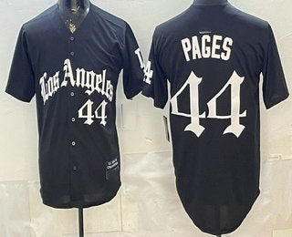 Los Angeles Dodgers #44 Andy Pages Black Gothic Edition Vapor Premier Limited Stitched Jersey