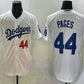Los Angeles Dodgers #44 Andy Pages Number White Cool Base Stitched Baseball Jersey