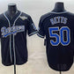 Los Angeles Dodgers #50 Mookie Betts Black Fashion 2025 World Series Cool Base Stitched Baseball Jersey