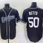 Los Angeles Dodgers #50 Mookie Betts Black Fashion Stitched Baseball Jersey