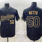 Los Angeles Dodgers #50 Mookie Betts Black Gold Limited Stitched Baseball Jerseys