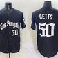 Los Angeles Dodgers #50 Mookie Betts Black Mexico 2025 LA Gothic Style With Fernando Patch Vapor Premier Limited Stitched Baseball Jersey