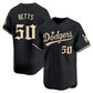Los Angeles Dodgers #50 Mookie Betts Black 'Halloween Mummy Edition' Premier Limited - Stitched Baseball Jersey